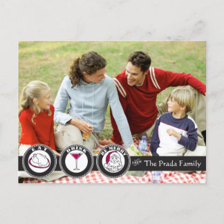 Mange, Bois, Sois Joyeuse Carte De Noël