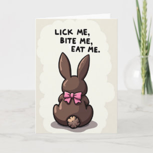Mange-moi Lapin Carte Amusante