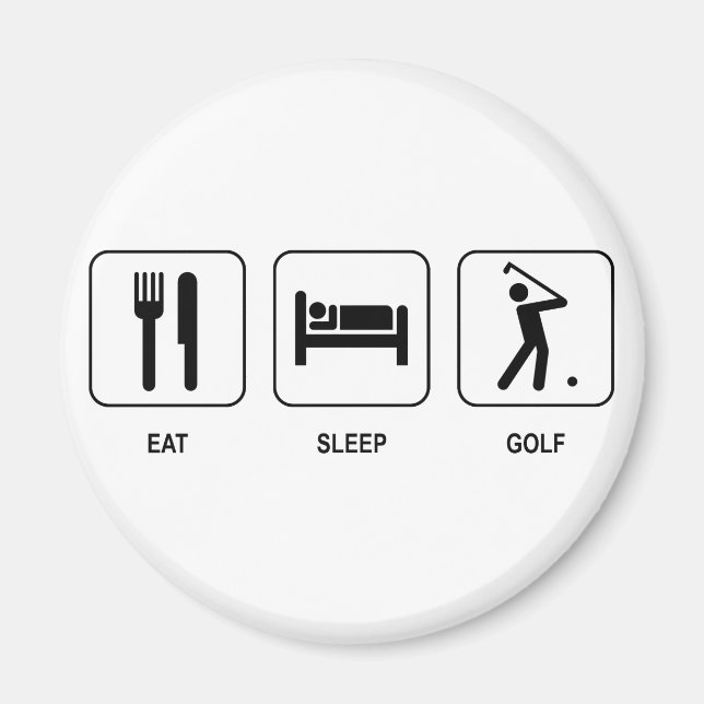 Mange Sleep Golf Magnet (Devant)