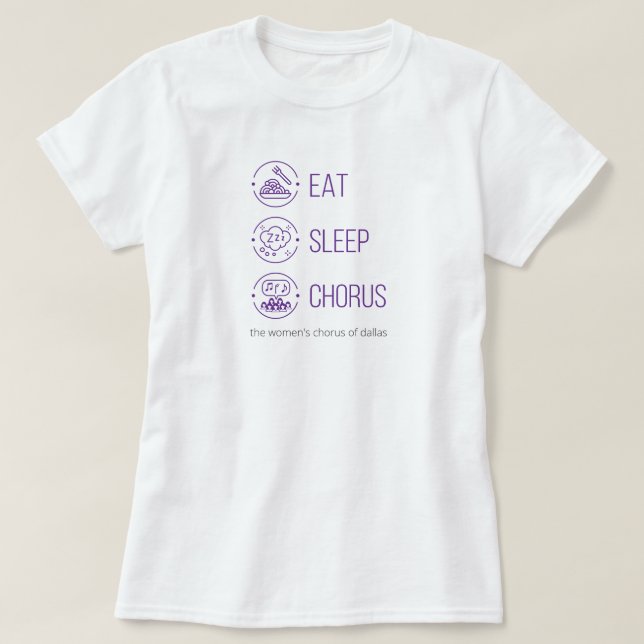 Mange Violet. Dormir. Chorus. T-shirt (Design devant)