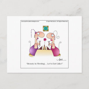 MANGEONS DU GÂTEAU ! Carte postale par April McCal