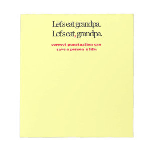 Mangeons Grand-Père Bloc-Notes