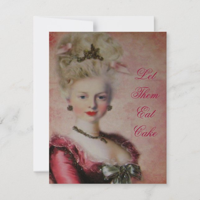 Mangeons le gâteau Marie Antoinette ~ Invitations (Devant)