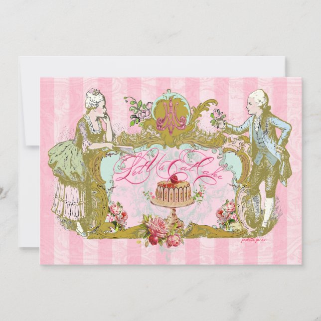 Mangeons les invitations à la fête du gâteau (Devant)