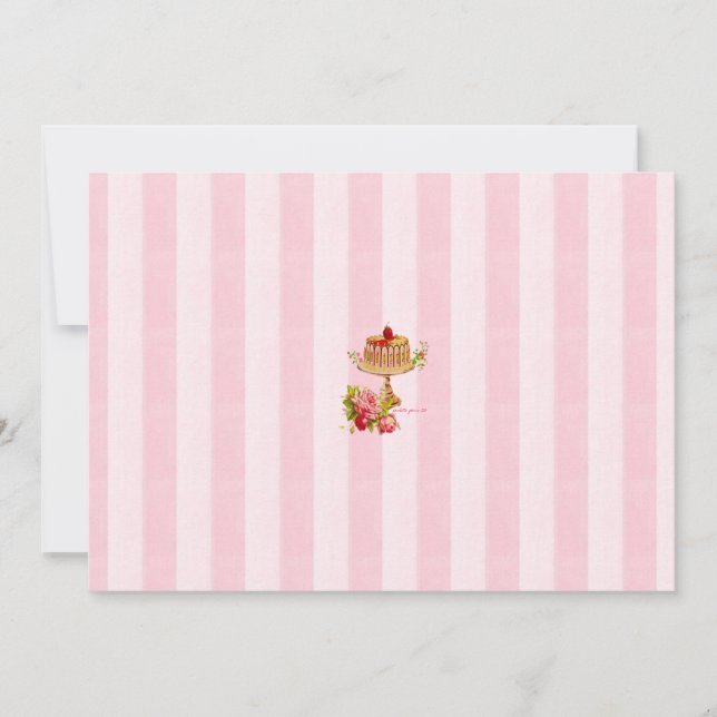 Mangeons les invitations de partie de gâteau (Devant)