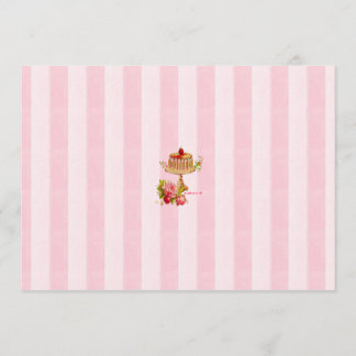 Mangeons les invitations de partie de gâteau