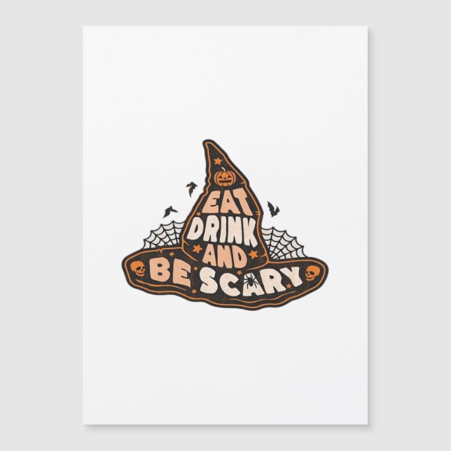 Manger Boire Et Être Chapeau De Sorcière Effrayant (Devant)