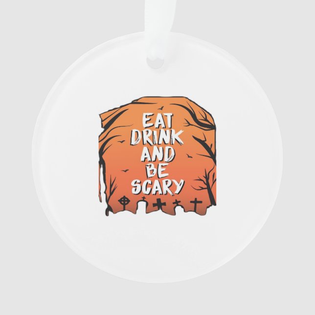 Manger Boire Et Être Effrayant Design Halloween Cr (devant)