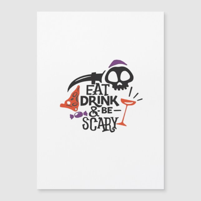 Manger Boire Et Être Effrayant Graphique Vintage (Devant)