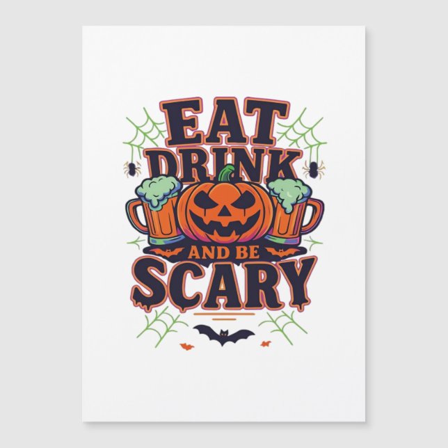 Manger Boire Et Être Effrayant Halloween Design Cr (Devant)