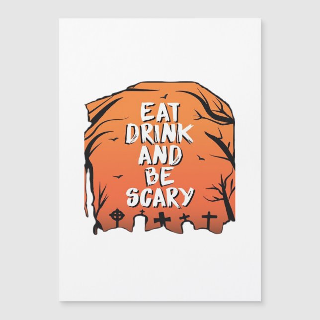 Manger Boire Et Être Effrayant Halloween Design Cr (Devant)