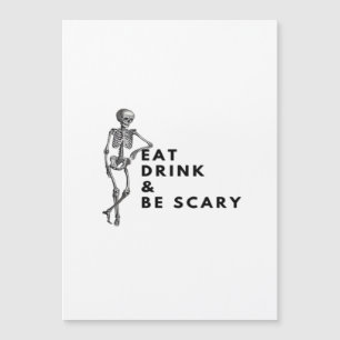 Manger, boire et être effrayant Halloween squelett