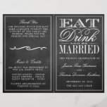 Manger, boire et être marié Chalkboard Mariage<br><div class="desc">Mangez,  Buvez & Soyez Marié Chalkboard programmes de mariage.</div>