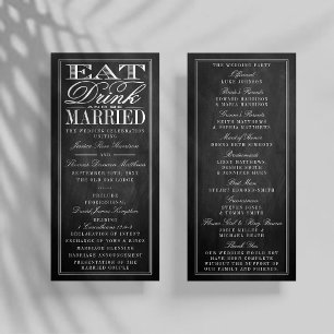 Manger, boire et être marié Chalkboard Programme d