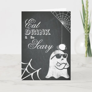Manger Boire & être Effrayant Carte Toile d'Araign
