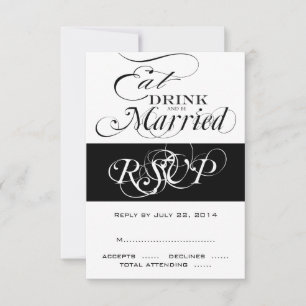 Manger, Boire, Être Marié RSVP Pour Invitations Ca