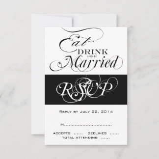Manger, Boire, Être Marié RSVP Pour Invitations Ca