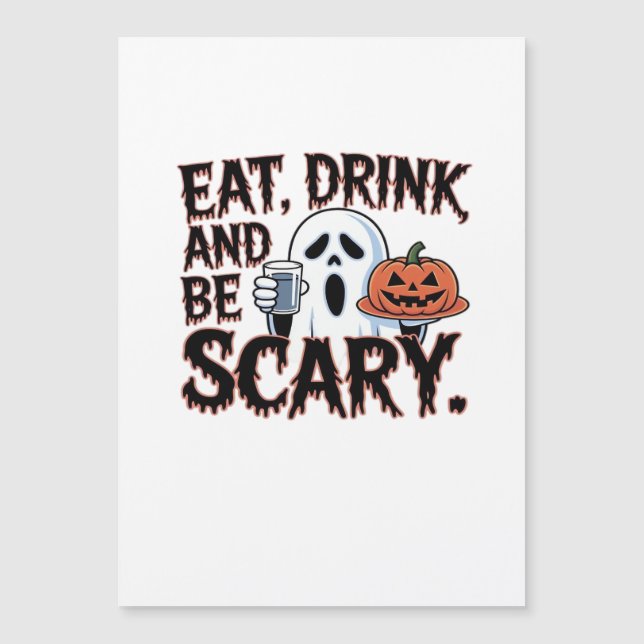 Manger Boire Soyez Effrayant Halloween Citrouille  (Devant)