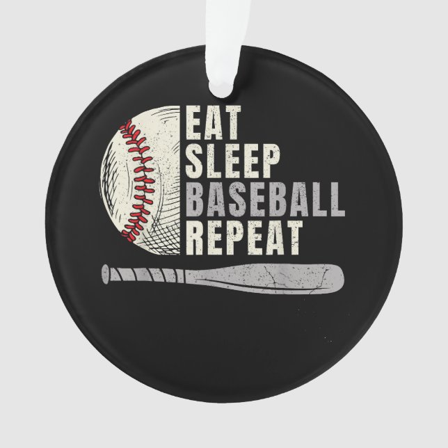 Manger Dormir Baseball Répéter Drôle Joueur de Bas (devant)