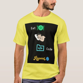 Manger Dormir Code Répéter T-Shirt - Drôle de Prog