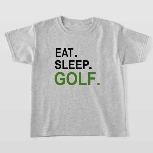 Manger. Dormir. Golf. T-shirt pour enfants (Poser)