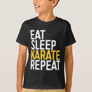 Manger Dormir Karaté Répéter T-Shirt Hommes Femmes