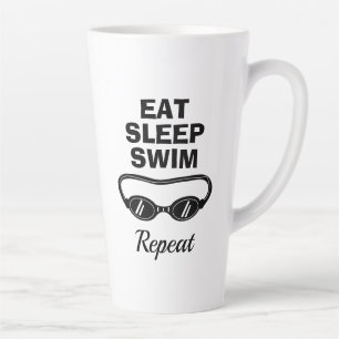 Manger dormir nager répéter grand mug de café au l