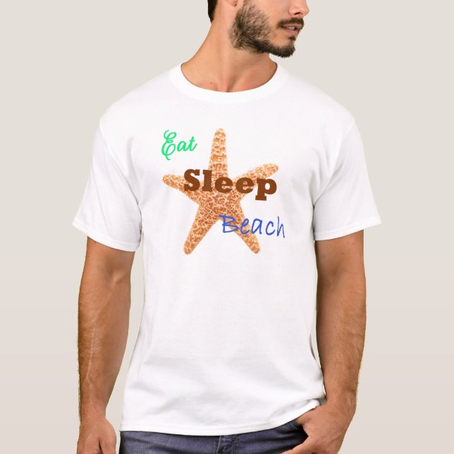 Manger Dormir Plage - T-shirt pour hommes (Devant)