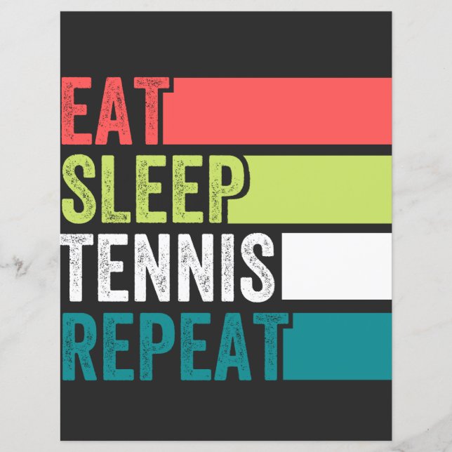manger dormir tennis répéter (Devant)