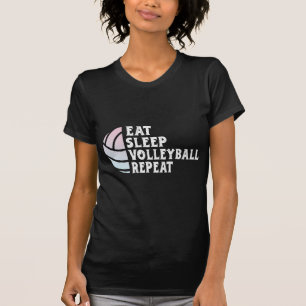 Manger Dormir Volleyball Répéter T-Shirt coloré po