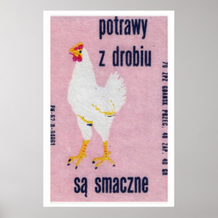 Manger du poulet est délicieux - Impression de boî