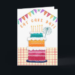 manger gâteau jour anniversaire carte foodie cupca<br><div class="desc">Conçu par The Arty Apples Limited</div>