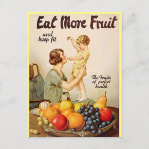 MANGER PLUS Carte postale FRUITS