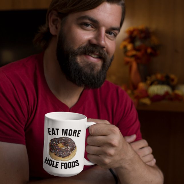 MANGER PLUS DE FOODS TROUS DONUT Funny CAFÉ MUGS (Créateur téléchargé)