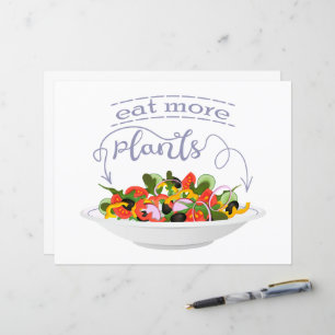 Manger plus de plantes lettrage de motivation de s