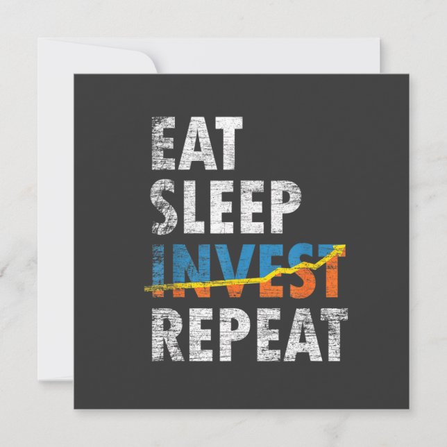 Manger SLEEP INVEST REPEAT STOCK MARCHÉ Carte de v (Devant)