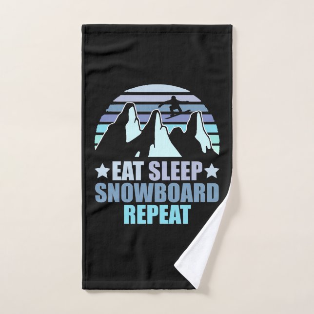 Manger Sleep Snowboard Répéter (Serviette à main)