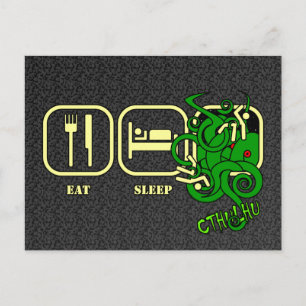 Manger - Sommeil - Carte Postale Cthulhu