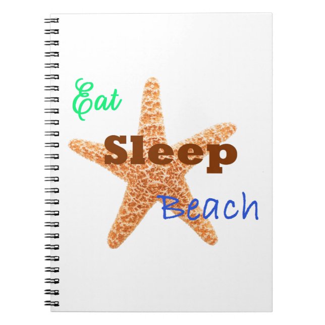 Manger Sommeil Plage - Cahier (Devant)
