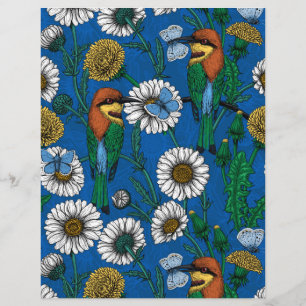 Mangeurs d'abeilles sur bleu