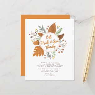 Mangez Boire et donnez Merci Thanksgiving Wreath P