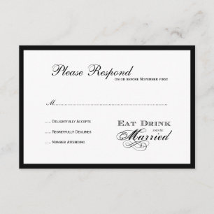 Mangez Boire et être marié Mariage rsvp