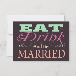 Mangez Boire Et Être Marié Mariage RSVP