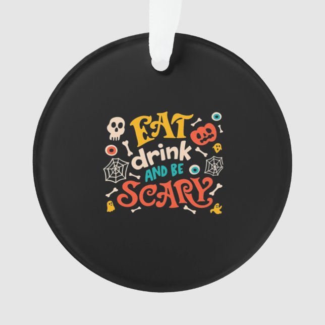 Mangez Boire Et Soyez Effrayant Design Halloween E (devant)