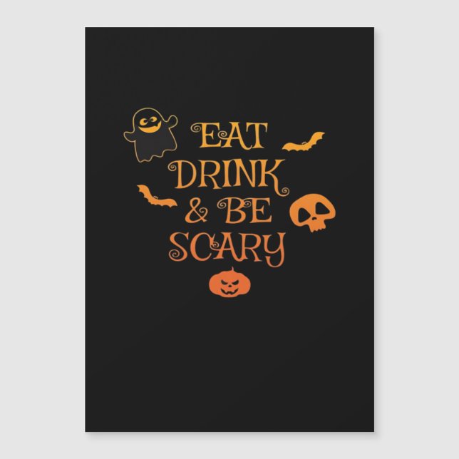 Mangez Boire Et Soyez Effrayant Halloween Classic  (Devant)