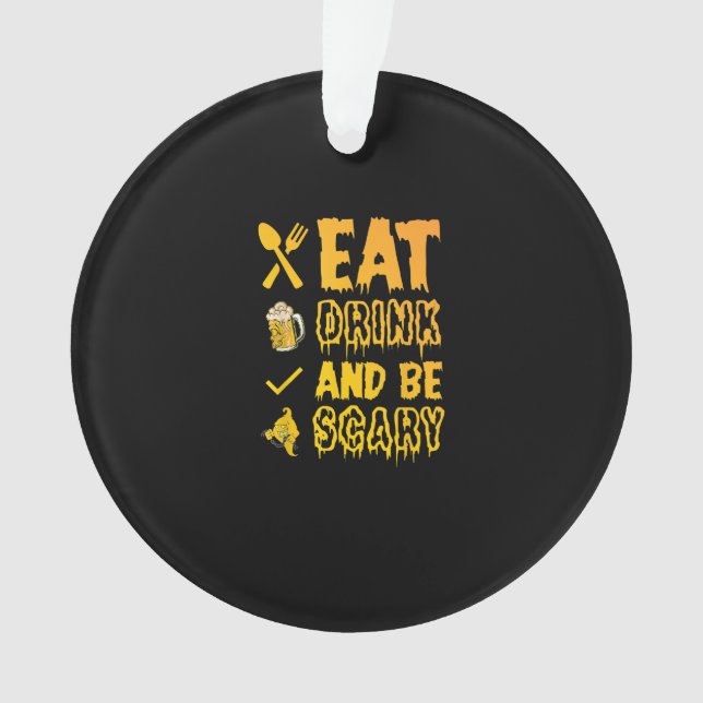 Mangez Boire Et Soyez Effrayant I Halloween Retro  (devant)