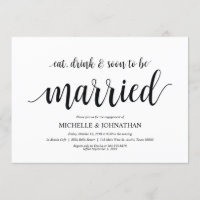 Mangez, buvez, bientôt marié, invitations du parti