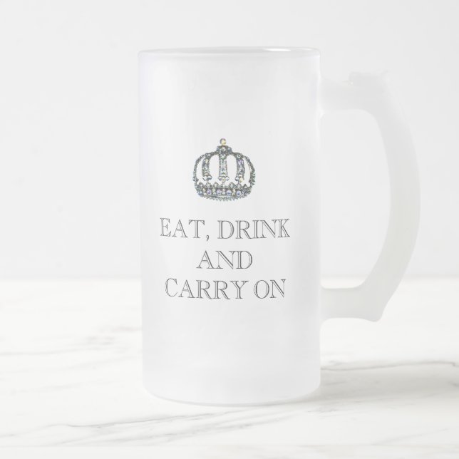 "MANGEZ, BUVEZ ET CONTINUEZ"  Mug à bière (Droit)