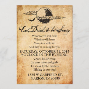 Mangez, buvez, et soyez invitation effrayante de