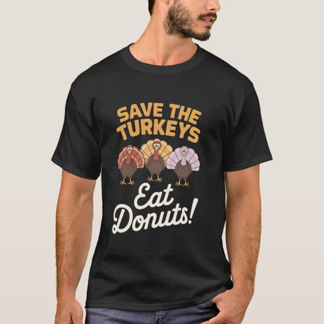 Mangez des beignets amusants T-shirt (Devant)